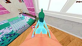 I fuck Suu doggystyle POV creampie