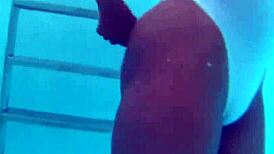 ebony see-through swimsuit underwater