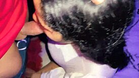 Ex-namorada loira submissa de peitos grandes leva na bunda, depois chupa pau até engasgar