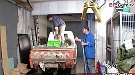 German Teen Seduced By Stepfather On Construction Site