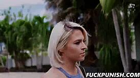 i ride rharri rhound in doggystyle with her petite tits bouncing and cumshot