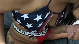 She wanted to ride my dick until milking, but I came in her red pussy after 5 minutes.