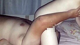 wife sits on husband's face, making him suck her wet pussy