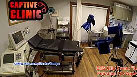 Stefania Mafra's Naked Lesbian Gyno Exam Behind Scenes in Hospital Clinic