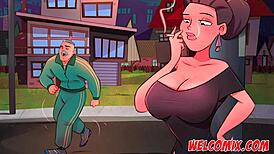 Yo, check this big ass MILF smoking while getting pounded in a comic!