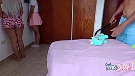 Why are the twin stepsisters punished by their lucky pervert stepfather fucking their big sexy asses?