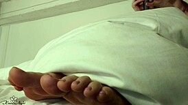 blonde amateur oils legs for sensual creamy massage