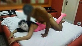 Latina wife screams as black man fucks her ass in front of cuckold husband during interracial gangbang