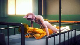 Jeg så Mew katten og Gepard i kinky furry sex, det var så varmt