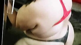 Curvy latina bbw eagerly sucks thick cock