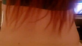 watch this redhead milf ride in reverse cowgirl pov orgasm