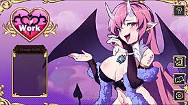 Succubus-Chan Milks Cowgirl's Huge Tits In Hentai Game