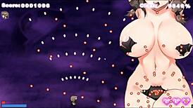 Succubus-Chan Milks Cowgirl's Huge Tits In Hentai Game