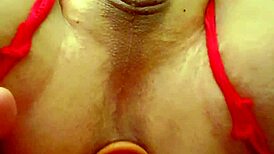 twisted anal solo tranny gape with dildo