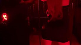 Blonde Girl Handcuffed And Spanked Backstage