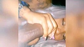 Ebony woman endures intense face fucking and blowjob session with black cock