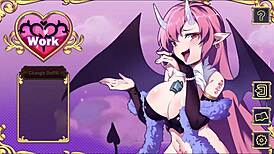 Succubus-Chan Milks Cowgirl's Huge Tits In Hentai Game