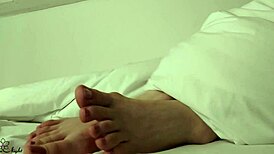 blonde amateur oils legs for sensual creamy massage