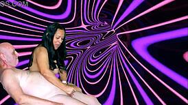 Check out this sexy latina stripping and dancing, clothes ripped for cum on boobs in 4K.