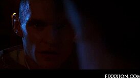 Old man masturbates wet shaved pussy