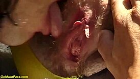 Hairy ass stretched extreme in public spot