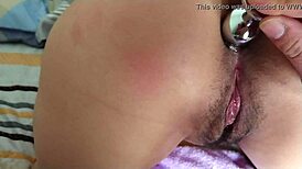 Amateur Nini Gets Intense Anal Training with Butt Plug Insertion