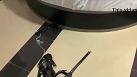 submissive slut gets ass massage in hotel