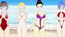 dragon ball bikini contest z training session