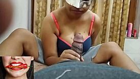 Watch This Indian Handjob Massage Turn Into A Blowjob!