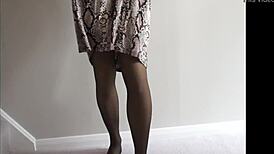 Teasing in sexy stockings and panties today