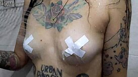 Dominatrix Nika Seduces with Tits in Shower