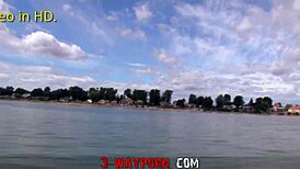 Feeling wild with group banging on speed boat