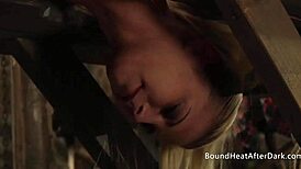 Bound Lesbian Slave Experiences Intense Orgasm From Strapon Doggystyle