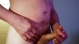 After 30 minutes of solo play, a dripping cumshot explodes