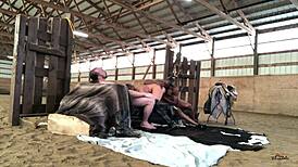 Cowboys and Indians tale with Sloan Rider, Coach Cardher, and Randy Denmark in wild group action. Danish and Indian mix in steamy doggystyle.