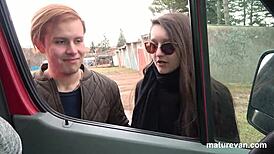 Fucking a hitchhiker for a free ride