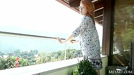 mia sollis basks nude in the sun bath!