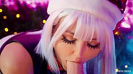 Lucy rides and gets creampie on christmas.