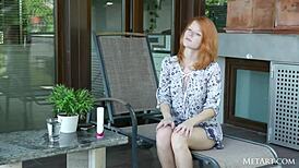 mia sollis basks nude in the sun bath!