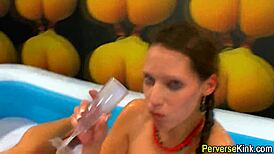 Piss fetish hotties swap cum after intense action.