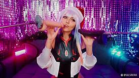 Lucy rides and gets creampie on christmas.