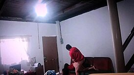 This Venezuelan is fucking her housemate with a monster cock, getting her big ass pounded in anal.