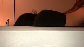 latina teen 18+ receives backshots from boyfriend