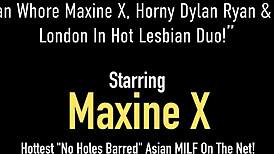 i'm maxine x, horny and masturbating with dylan ryan using dildos