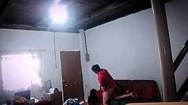 This Venezuelan is fucking her housemate with a monster cock, getting her big ass pounded in anal.