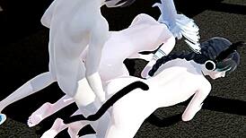 Yaoi femboy Kano in wild threesome action