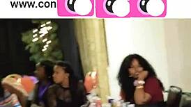 oh wow, freak sucks that male stripper's big black cock and gets a creampie 😍