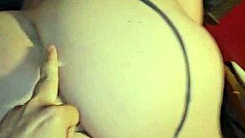 oh man, i’m just messin’ with her asshole, thong on, big ass shakin’... so hot!