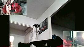 Stepmom caught on webcam during cybersex, leading to intense creampie.