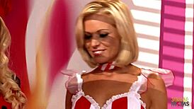 Two Blondes in Cosplay Lingerie Enjoy Intimate Pleasure